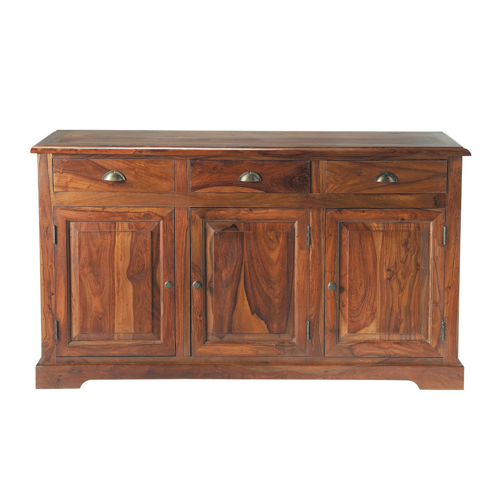 buffet en bois de sheesham massif teinte l 150 cm luberon 1000 15 14 110345_12