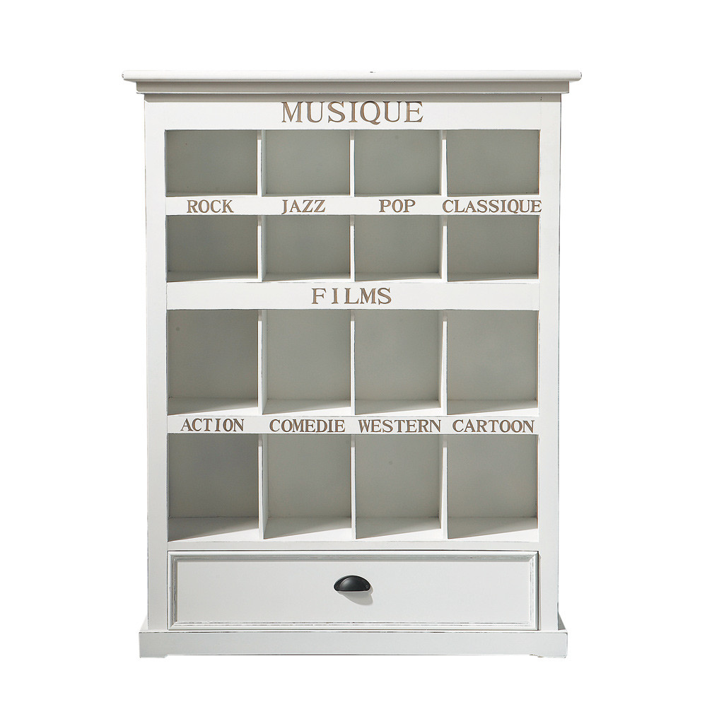 meuble cd dvd en bois blanc h 130 cm newport 1000 1 38 50140209_10