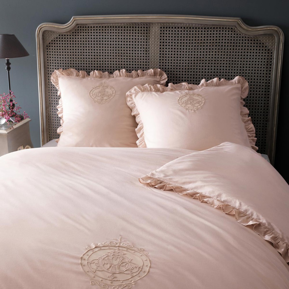 Parure housse de couette blush 240x220 + 2 taies d ...